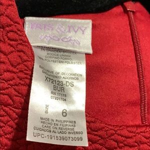 Iris and ivy burgundy dress